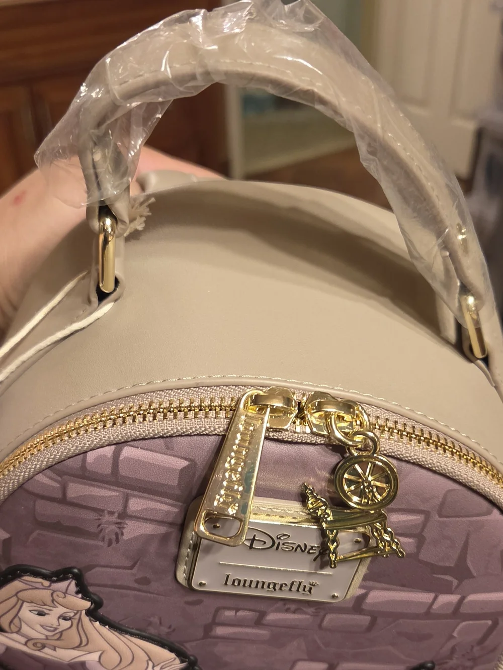 Loungefly Disney Sleeping Beauty Spinning Wheel Mini Backpack